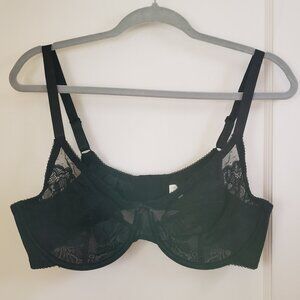 NWT women's Shecurve black lace bra 40c